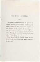 "Call for a Convention" - 1855 Birth of anti-slavery Republican Party - printed circular / broadside