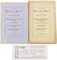 In the Supreme Court of the State of New York: Josephine Ash, Infant, by John S. Ash, Her Guardian against Henry Astor / Copies Affidavits, and Notice of Motion for New Trial; and Ash vs. Astor, Appellant / Case and Exceptions - 1876 Astor grandson accus