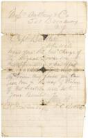 Autograph Note Signed - 1864 Mathew Brady assistant writes from a Virginia battlefield