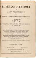 Business directory of San Francisco and principal towns of California and Nevada, 1877 ...