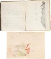 Seven handwritten notebooks from different expeditions, by the Danish dr. Phil. Dan Laursen