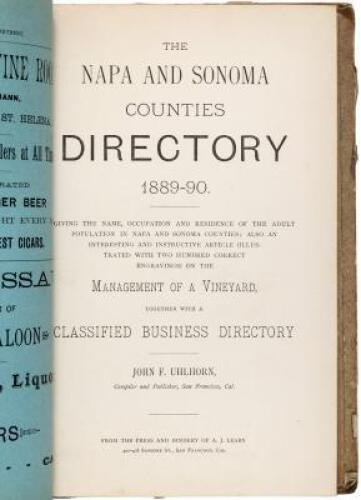 The Napa and Sonoma Counties Directory, 1889-90