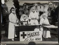 Album with 18 silver photographs of scenes in San Francisco relating to the 1918 influenza epidemic