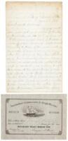 Autograph Letter, written by a missionary headed to Honolulu aboard the Brig "Morning Star" June 18th, 1877