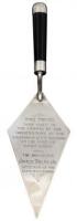 Silver Trowel used in the Laying of the Cornerstone of the State Building in Los Angeles