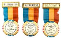 Lot of three Opening Day Feb. 20, 1915 Participation Badges