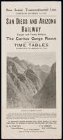 San Diego and Arizona Railway: Tijuana and Tecate Railway. The Carriso Gorge Route. Time Tables