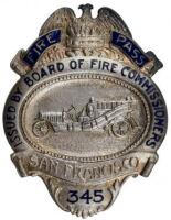 San Francisco Fire Department Fire Pass Badge