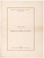 WITHDRAWN Smith & Parmelee Gold Company of Colorado: Report of the American Bureau of Mines