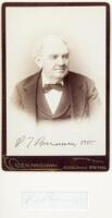 WITHDRAWN Signed photograph of P.T. Barnum with a second clipped signature and an advertisement for the Barnum exhibit of a Baby Hippopotamus