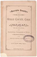 Descriptive pamphlet of some of the principal mines and prospects of Ouray County, Colo. in the San Juan gold and silver region, with statistical catalogue of mines whose ores are on exhibition at the Denver mining exposition