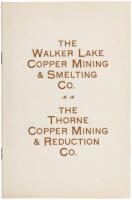 The Walker Lake Copper Mining & Smelting Co. - The Thorne Copper Mining & Reduction Co. (wrapper title)