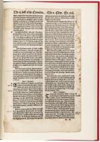 A Leaf from the First Edition of the First Complete Bible in English, The Coverdale Bible 1535