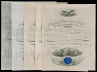 Five commissions for career Navy officer Edward A. Mitchell, one signed by Woodrow Wilson as President