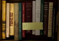 Shelf of works on fur trade, travel & exploration