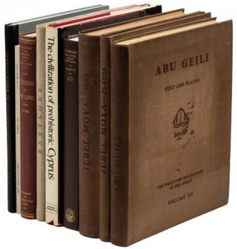 Lot of eight volumes on Archaeology in The Middle East, Africa and Greece