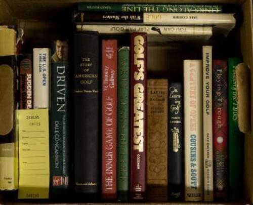 Shelf of golf books