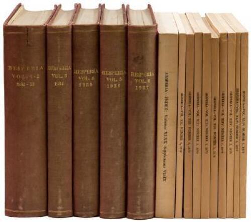 Hesperia: Journal of the American School of Classical Studies at Athens - a nearly unbroken run from Volume 1 to 59