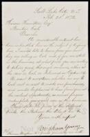 Manuscript Letter Signed by Brigham Young, to beekeeper Hiram Hamilton in Bantas, Cal.