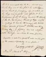 Autograph Letter, signed, regarding Henri Christophe's revolution