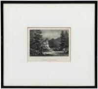 Die Volcano - Goldgrabereyen, Californien - framed lithograph plate