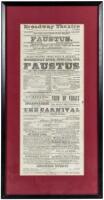 Broadway Theatre. E.A. Marshall...Sole Lessee. Also of the Walnut Street Theatre, Philadelphia, and the Theatre in Washington. 44th and Last Week of the Season. Last Week of the great Spectacle of Faustus - broadside