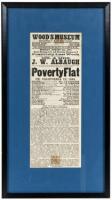 Wood's Museum. Broadway Cor. of 30th Street...Poverty Flat or, California in 1849 - broadside