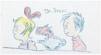 Three original drawings by Dr. Seuss, each signed