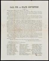 Call for a State Convention: To the Colored Men of the State of New York - printed broadside