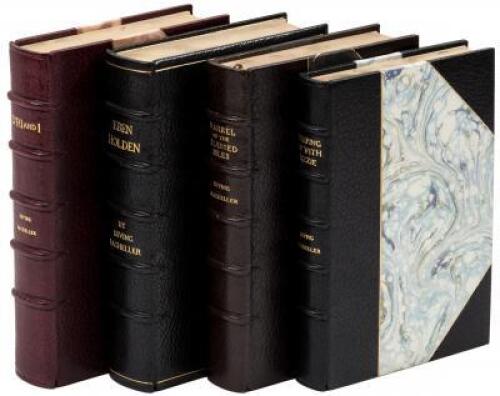 Four works by Irving Bacheller, finely bound at the Roycroft bindery