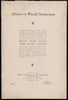 Africa in the World Democracy: Address Delivered at the Annual Meeting of the National Association for the Advancement of Colored People, January 6, 1919 at Carnegie Hall, New York. With…Statement on “The Future of Africa” by Wm. E. Burghardt Du Bois, Dir