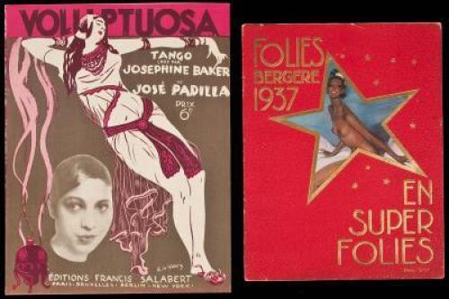 Josephine Baker's rise to international stardom - performance program and sheet music