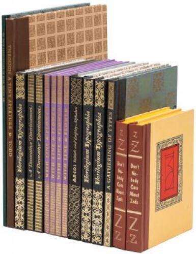Fifteen volumes of fine press books by Richard J. Hoffman