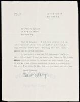 Typed letter, signed from poet and novelist Claude McKay, negotiating a sale of the banned book of German art by George Grosz