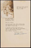Typed letter, signed from arctic explorer Matthew Henson at age 82