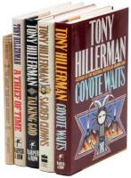 Five titles by Tony Hillerman, two of them signed