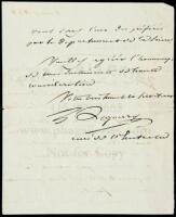 Letter written and signed by the Priest, dated 1848