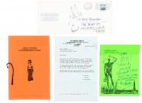 Two Autograph Notes Signed by Ray Bradbury, to Rik Thompson, with Rik's letters that elicited the replies