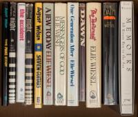 WITHDRAWN Shelf of modern literature, including eight volumes signed by Elie Wiesel