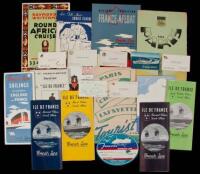 Collection of brochures and ephemera from various cruise ships