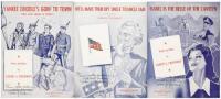 Three pieces of patriotic sheet music, each inscribed by the composer