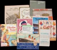 Collection of ephemera from various Cunard Line ships