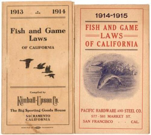 Six copies of California Fish & Game Laws, issued by various sporting goods stores, government entities, etc.