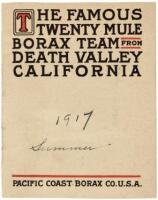 The Famous Twenty Mule Borax Team from Death Valley California (wrapper title)