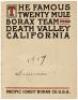 The Famous Twenty Mule Borax Team from Death Valley California (wrapper title)