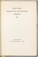 Forty-Nine Opinions on our Japanese Problem