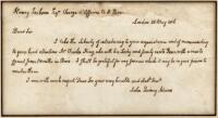 Autograph letter of introduction from John Quincy Adams to Henry Jackson, U.S. Charge d'Affaires at Paris