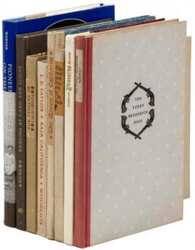 Nine volumes of Americana, some by The Book Club of California and The Colt Press