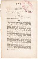 First congressional report on &ldquo;African Colonization"