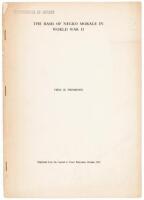 “The Basis of Negro Morale in World War II” by Charles H. Thompson- the first Black Ph.D. in Educational Psychology